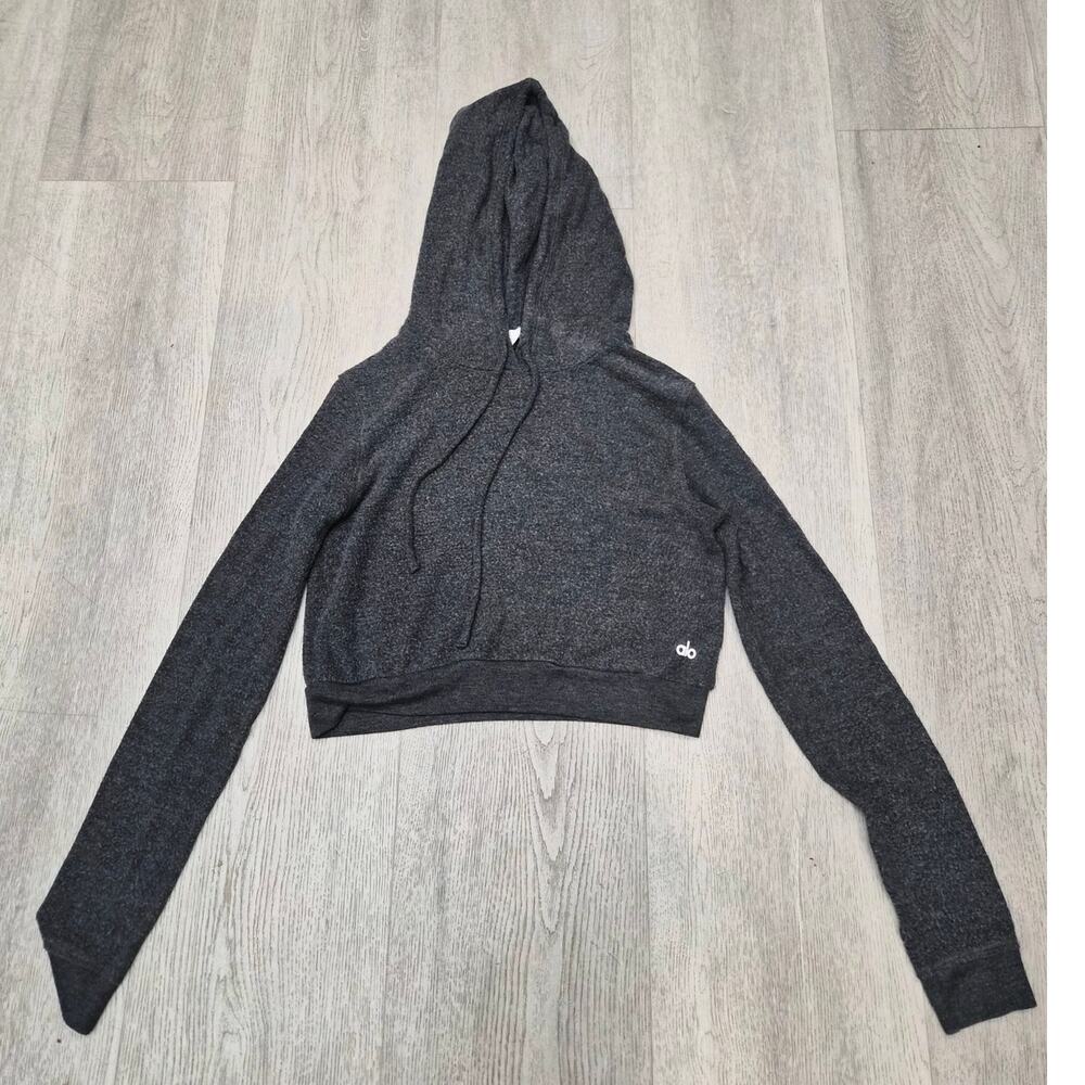Alo Grey Pullover With Drawstrings Size XS